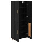 vidaXL Haut Armoire Chêne noir 69 5 x 34 x 180 cm Bois d'ingénierie