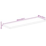 vidaXL Dessus de table 100x60x3 8cm rectangulaire bois massif d'acacia