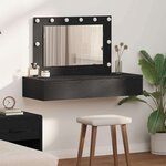 vidaXL Table de Toilette Noir 100 x 40 x 70 cm Bois d'ingénierie
