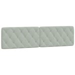 vidaXL Cadre de lit sans matelas gris clair 200x200 cm velours
