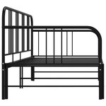 vidaXL Cadre de canapé-lit extensible Noir Métal 90x200 cm
