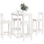 vidaXL Ensemble de bar 5 Pièces Blanc Bois de pin massif
