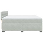 vidaXL Sommier à lattes de lit et matelas Gris clair 180x200cm Velours