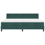 Lit Box Spring vidaXL avec Matelas Vert Foncé 200x200 cm Velours