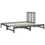 vidaXL Lit coulissant sans matelas gris 2x(90x200) cm