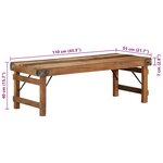 vidaXL Table basse Marron 110 x 55 x 40 cm bois de récupération massif