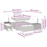vidaXL Ensemble de canapé de jardin 8 Pièces Gris Poly rotin