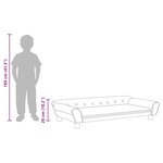 vidaXL Canapé pour enfants gris clair 100x50x26 cm velours