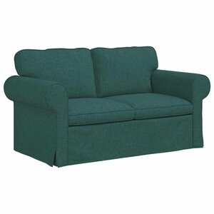 vidaXL Canapé Vert foncé 215 x 82 x 80 cm tissu