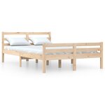 vidaXL Cadre de lit Bois massif 140x190 cm