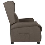 vidaXL Fauteuil inclinable Marron Tissu