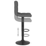vidaXL Tabourets de bar lot de 2 gris foncé tissu