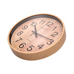 Q-connect horloge murale - Plastique - Diamètre 25 7 cm - Bois