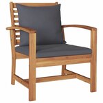 Ensemble de canapé de jardin 4 Pièces Naturel Bois de teck solide