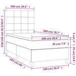 vidaXL Sommier à lattes de lit avec matelas Bleu 100x200 cm Tissu