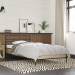 vidaXL Cadre de lit chêne sonoma 100x200 cm bois d'ingénierie et métal