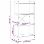 vidaXL Étagère Chêne noir 40 x 30 x 85 cm Bois d'ingénierie