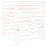 vidaXL Composteur Blanc 82 5x82 5x99 5 cm Bois massif de pin
