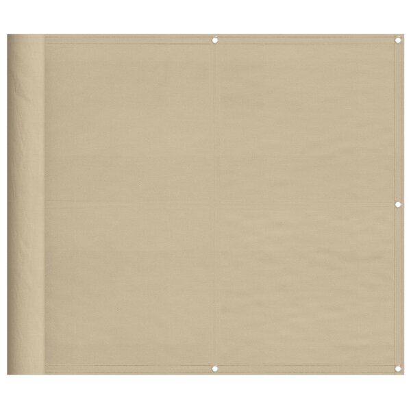 vidaXL Écran de balcon beige 90x1000 cm 100  polyester oxford