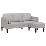 vidaXL Ensemble de Canapés 2 Pièces Gris nuage 173 x 131 x 67 cm tissu