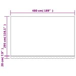 vidaXL Tissu de remplacement pour auvent rayures multicolores 5x3 m