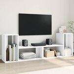 vidaXL Meubles TV 2 Pièces blanc 75x30x50 cm bois d'ingénierie