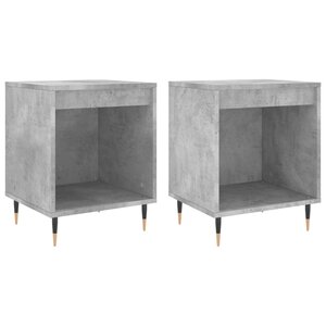 vidaXL Tables de chevet 2 Pièces gris béton 40x35x50 cm bois d’ingénierie