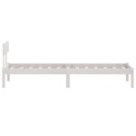 vidaXL Cadre de lit sans matelas blanc bois massif 100x200 cm
