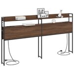 vidaXL Tête de lit avec étagère Chêne marron 200 cm Bois d'ingénierie