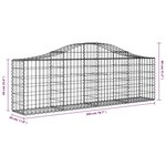 vidaXL Paniers à gabions arqués 14 Pièces 200x30x60/80 cm Fer galvanisé