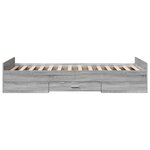 vidaXL Cadre de lit et tiroirs sonoma gris 100x200cm bois d'ingénierie