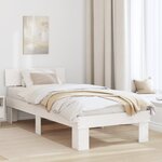vidaXL Cadre de lit Blanc 75 x 190 cm Bois massif en pin
