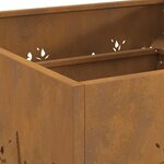 vidaXL Braise Marron 60 x 60 x 30 cm Acier résistant aux intempéries