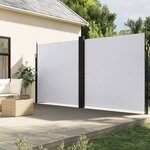 vidaXL Auvent latéral rétractable blanc 220x1000 cm