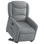 vidaXL Fauteuil inclinable électrique gris clair tissu