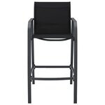 vidaXL Chaises de bar de jardin lot de 4 Noir Textilène