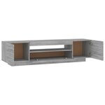 vidaXL Meuble TV avec lumières LED Sonoma gris 160x35x40 cm