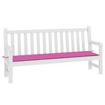 vidaXL Coussin de banc de jardin rose 200x50x4 cm tissu