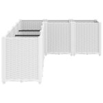 vidaXL Jardinière blanc 160x120x53 cm polypropylène