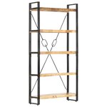 vidaXL Bibliothèque 5 niveaux 90x30x180 cm Bois solide de manguier