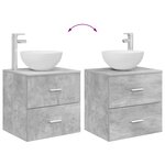 vidaXL Meuble lavabo mural Gris béton 49 5 x 35 x 63 cm