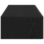 vidaXL Étagère murale avec tiroirs noir 60x26 5x15cm bois d'ingénierie