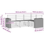 vidaXL Ensemble de canapés d'extérieur 4 pc Polyester