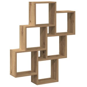 vidaXL Étagère murale sous forme de cube chêne artisanal 78x15x93 cm