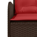vidaXL Canapé de jardin avec coussins forme de L marron résine tressée