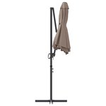 vidaXL Parasol cantilever de jardin Taupe 372 x 198 x 253 cm