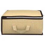 vidaXL Boîte de rangement avec fenêtre latérale transparente Crème