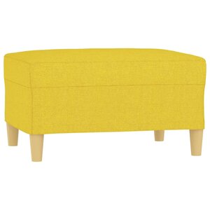 vidaXL Repose-pied Jaune clair 70x55x41 cm Tissu