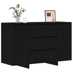 vidaXL Buffet Chêne noir 120 x 41 x 75 cm Bois d'ingénierie
