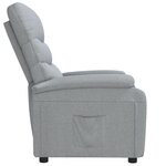 vidaXL Fauteuil inclinable Gris clair Tissu